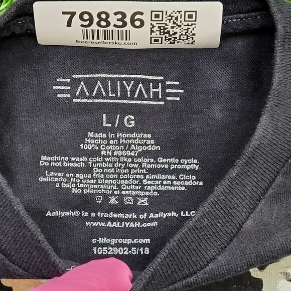 Aaliyah Crop-Top Tie-Dye Shirt Womens Large 21x19 Pop-Art - Picture 8 of 11